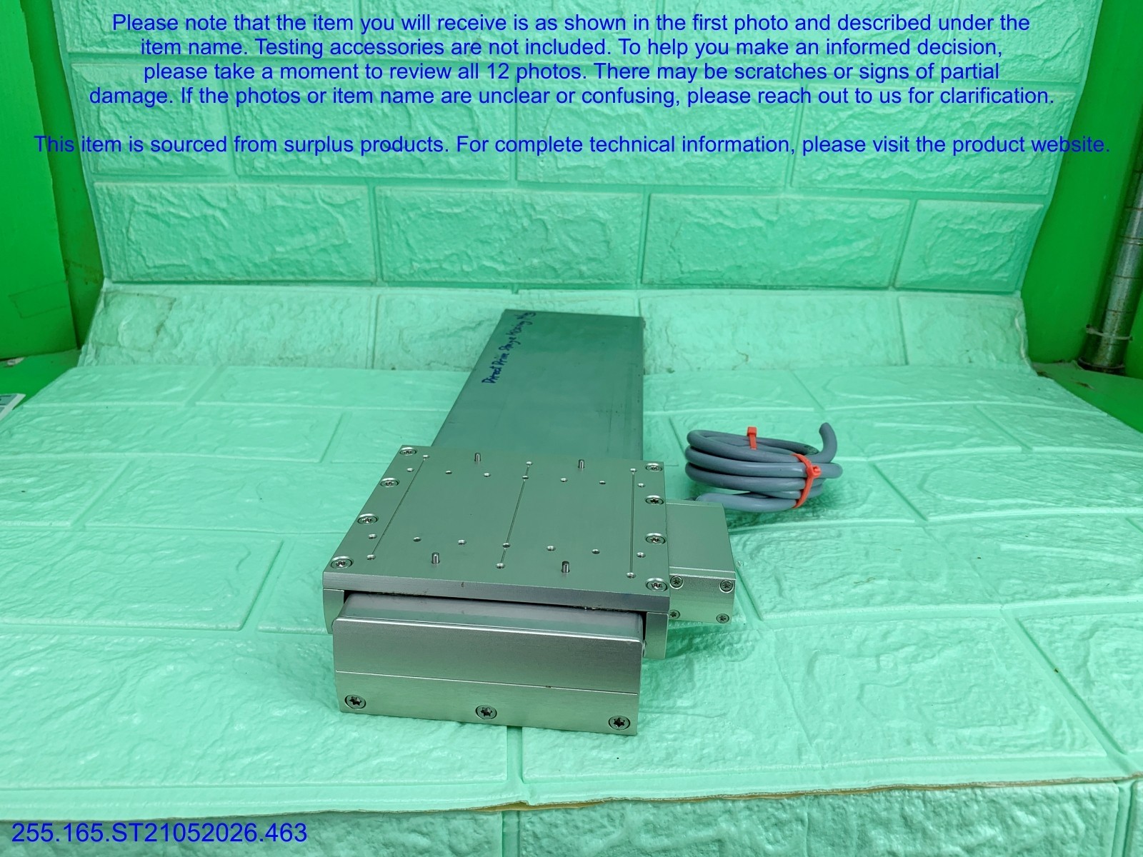 Jenny Science LINAX Lxe 250F40 Direct Motor MISSING Plug as in photos, sn:9206.