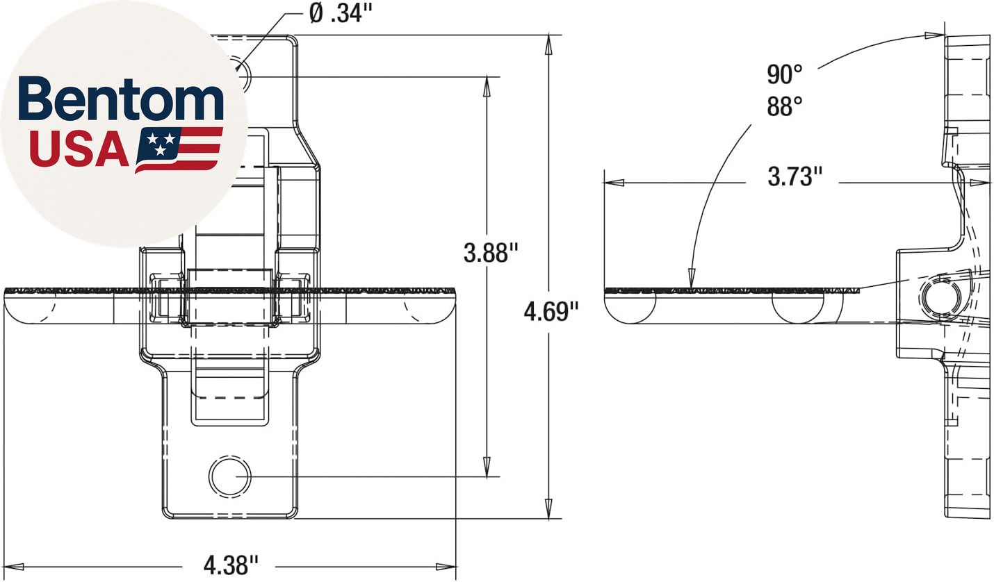 B2797BPC2 Black E Coat Folding Safety Step and Handle with Safety Storage, 2 Pac