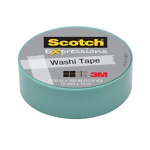 Scotch Expressions Washi Tape C314-BLU2, .59 in x 393 in (15 mm x (Case of 36)