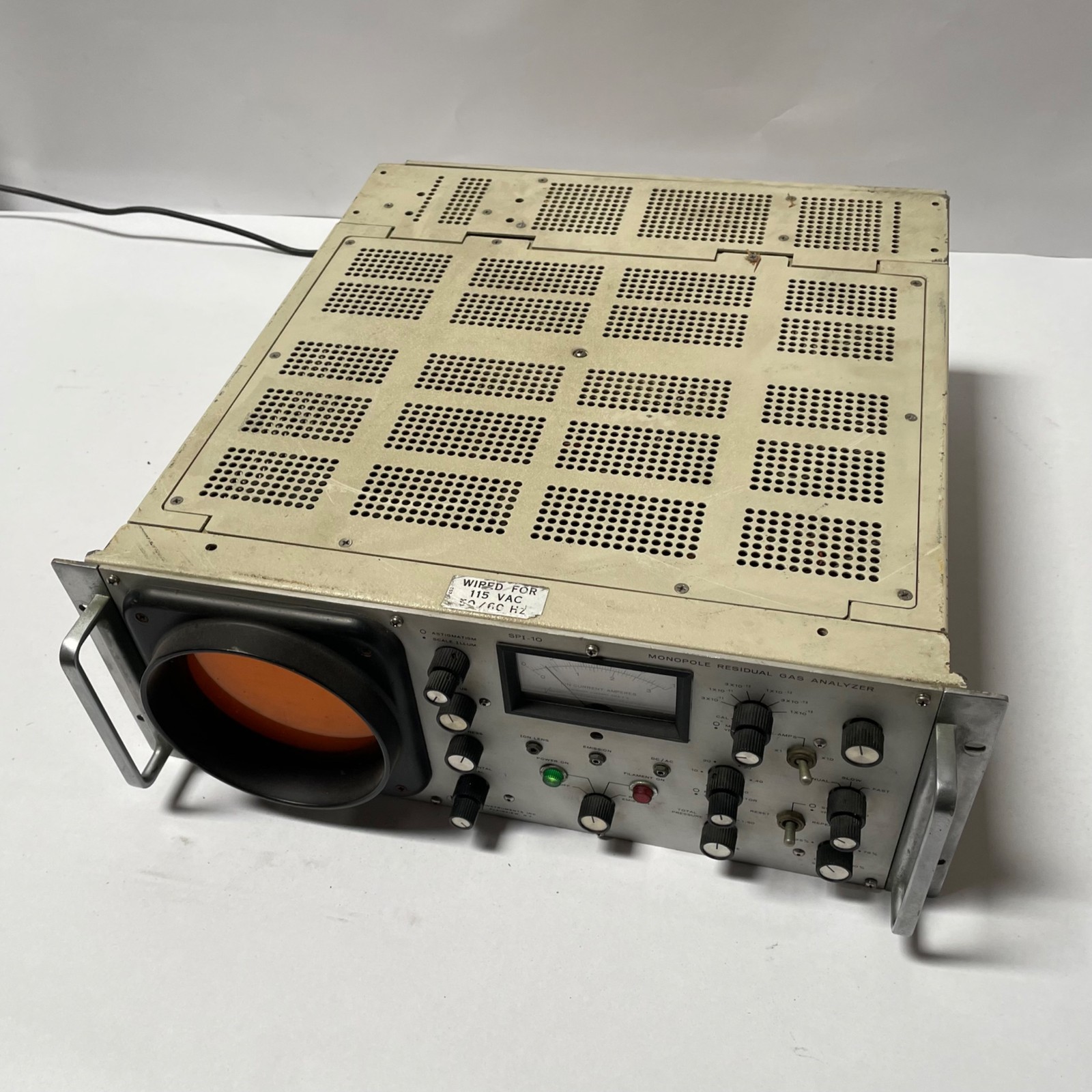 VEECO Instruments spi-10 Monopole Residual Gas Analyzer Vintage Lab Equipment