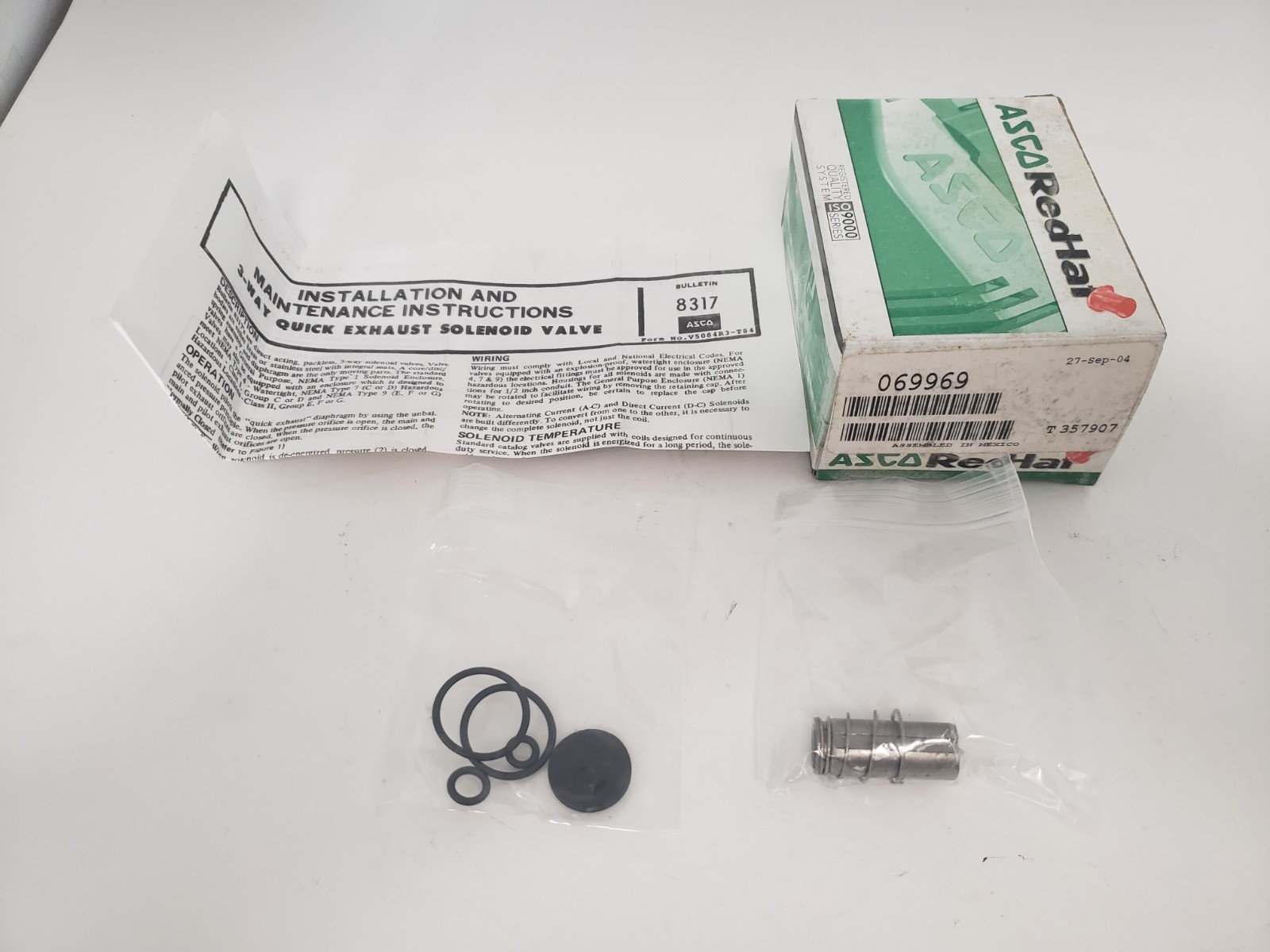 ASCO 069969 RED HAT REPAIR KIT, NIB