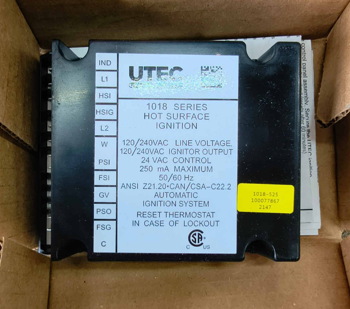American/Polaris Water Heater Ignition Control Module Box 100077867 UTEC with