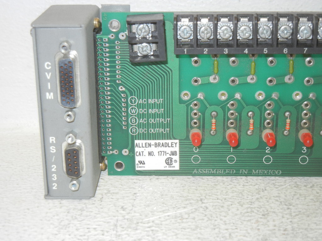 ALLEN BRADLEY 1771-JMB USED I/O BOARD W/ 2801-N21 SERIAL PORT INTERFACE 1771JMB