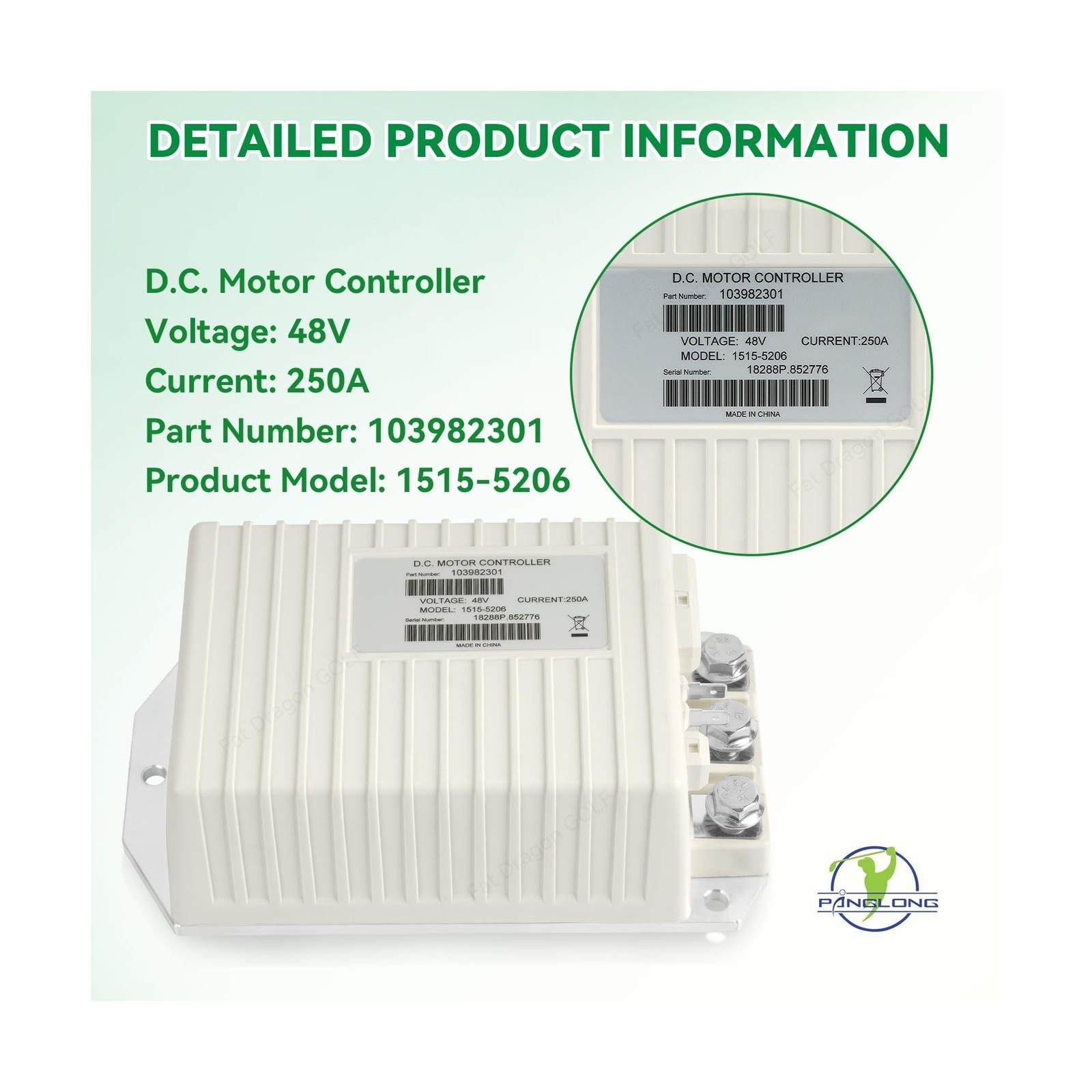 48V 250A Golf Cart Controller Fit Club Car Precedent Tempo Onward 2014-2019 OEM