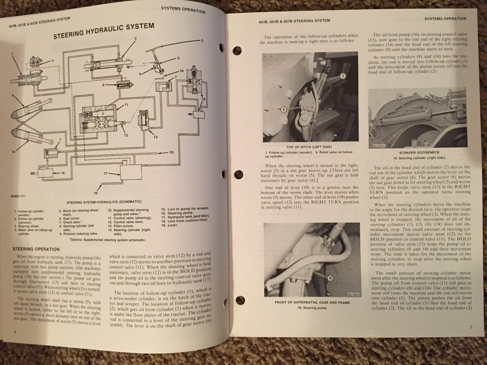 Caterpillar Operation Testing; Adjusting 641B, 651B & 657B Steering System