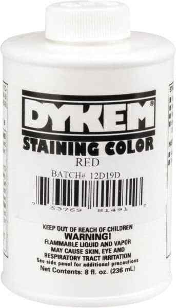 Dykem 81491 8 Ounce Red Staining Color Brush in Cap Container