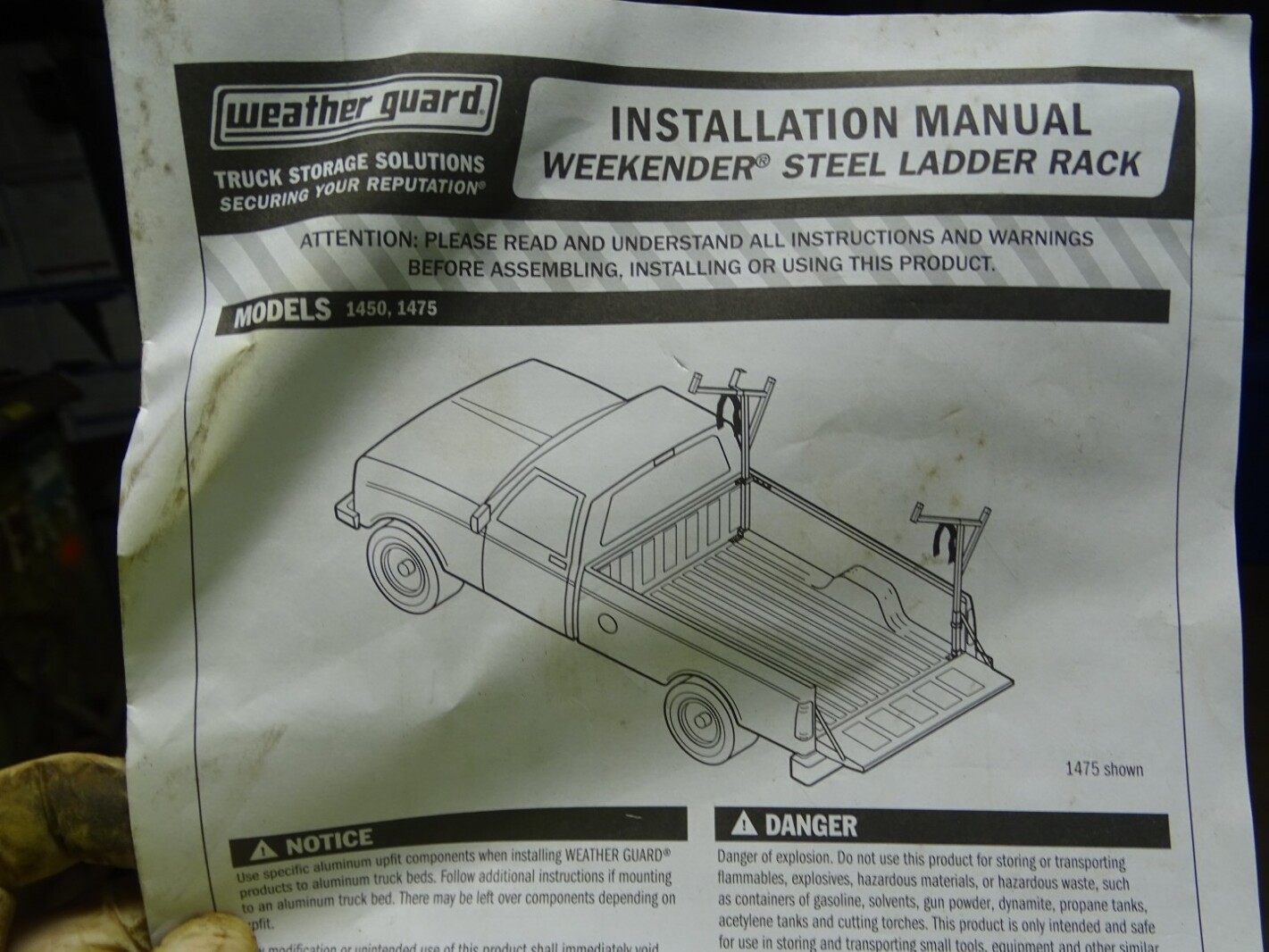 Weather Guard Parts for Weekender Steel Ladder Rack , 1450, 1475