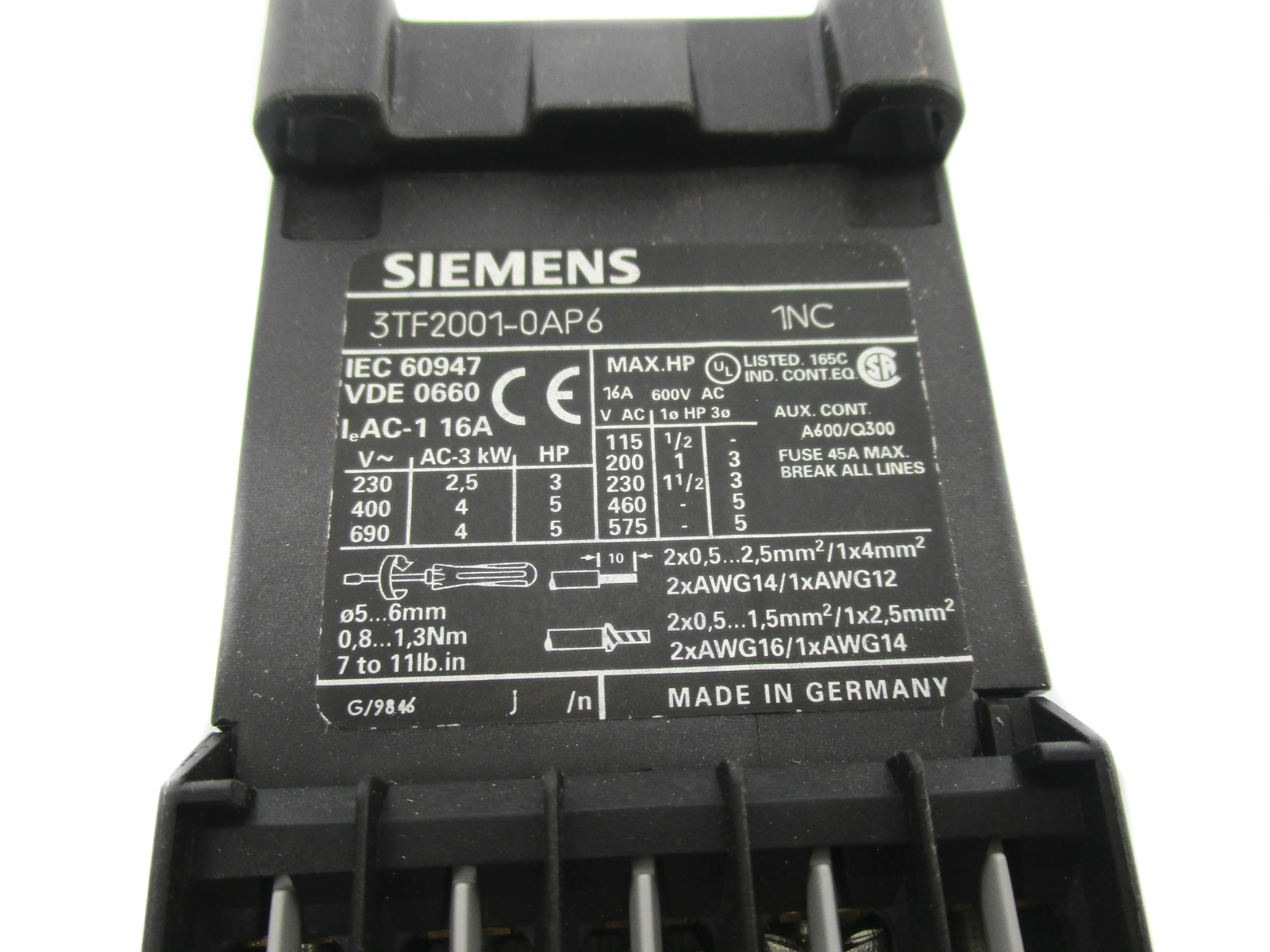 SIEMENS 3TF2001-0AP6 380/460V NSNP