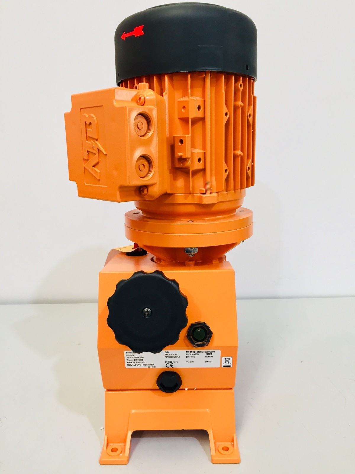 Prominent Meta MTKa MTKAH2160STS000S000 Piston Dosing Pump and Motor