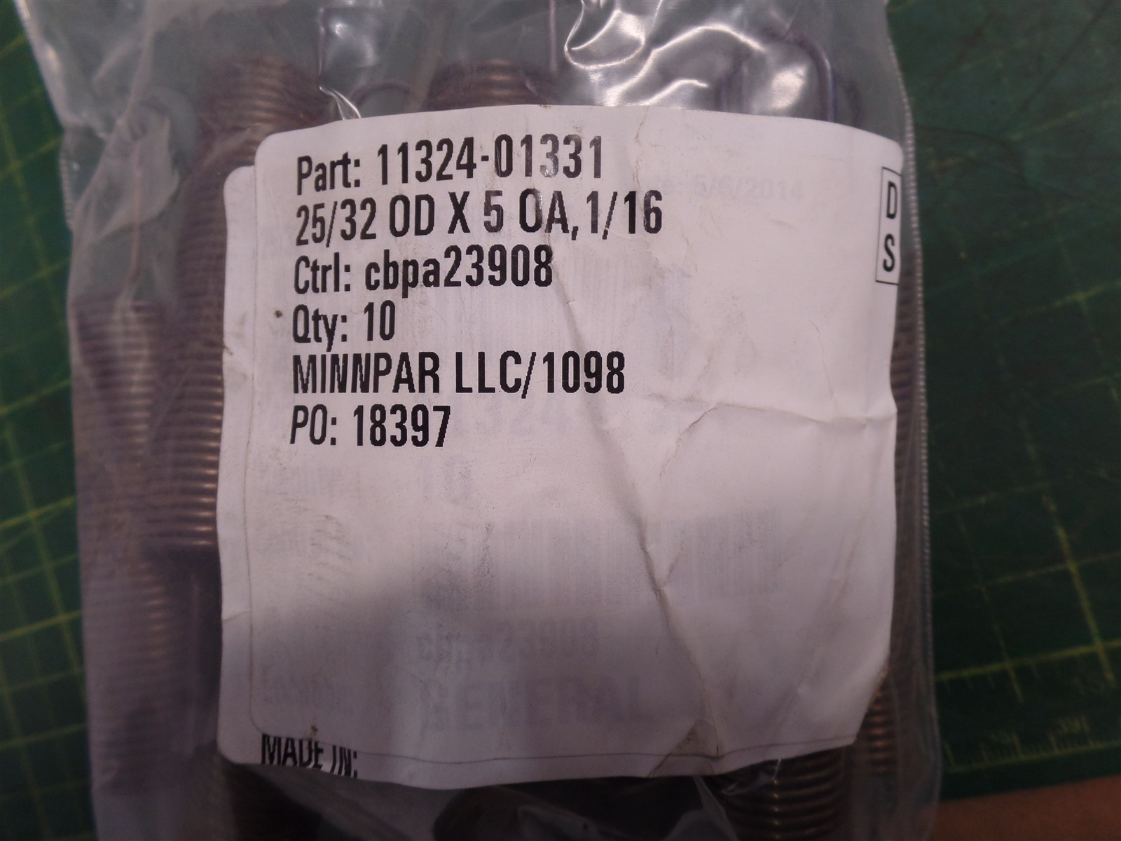 GENUINE GROVE MANLIFT PARTS 7834000015 GOVERNOR SPRING, 11324-01331, NIB, N.O.S
