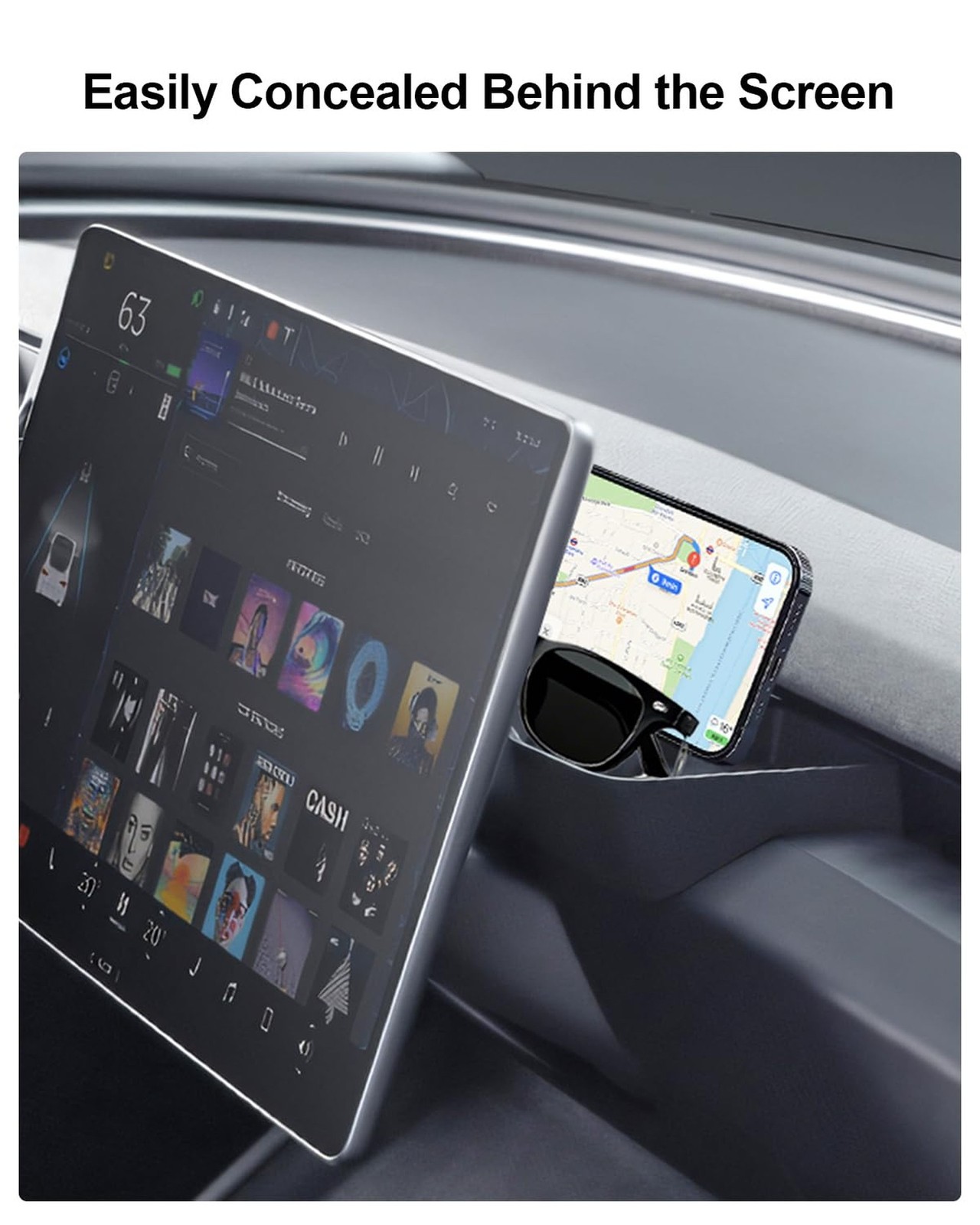 2026 Behind Screen Storage Box Model Y Juniper Model 3 Highland Sunglass Phon…