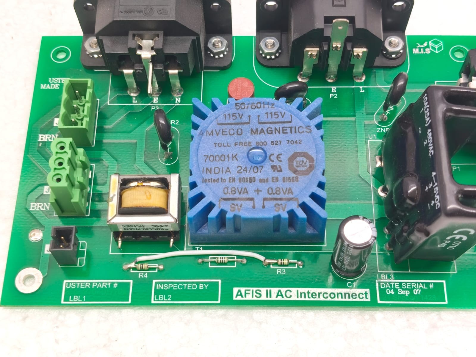 Uster LBL2 AFIS II / AFIS AC Interconnect PRO 255300-02770 Power Board NEW