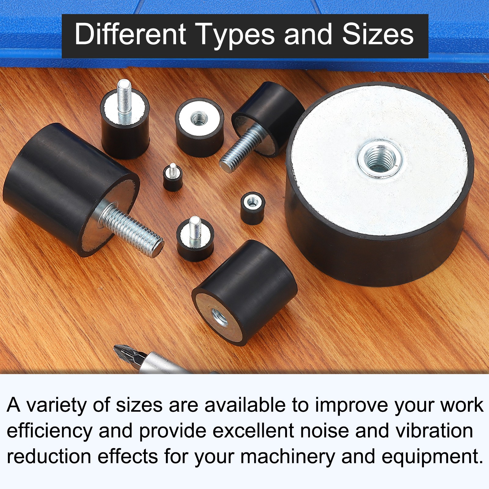 4Pcs 25 x 25mm M6 Female Thread Rubber Mounts, Replaces Silent Block Base Block