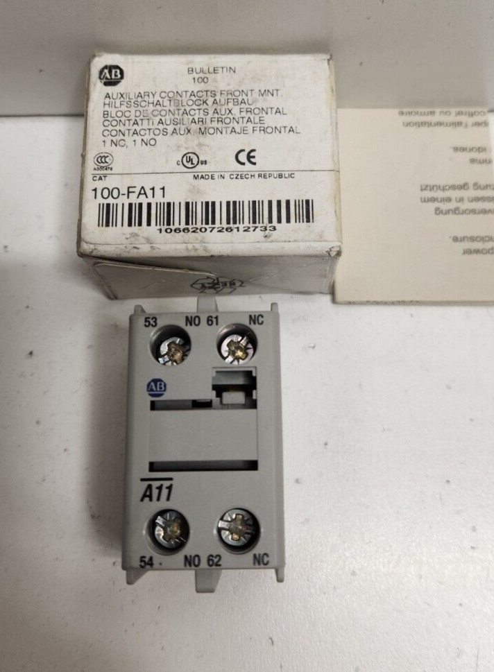 NEW OLD STOCK! ALLEN-BRADLEY 1NC/1NO AUXILIARY CONTACT 100-FA11