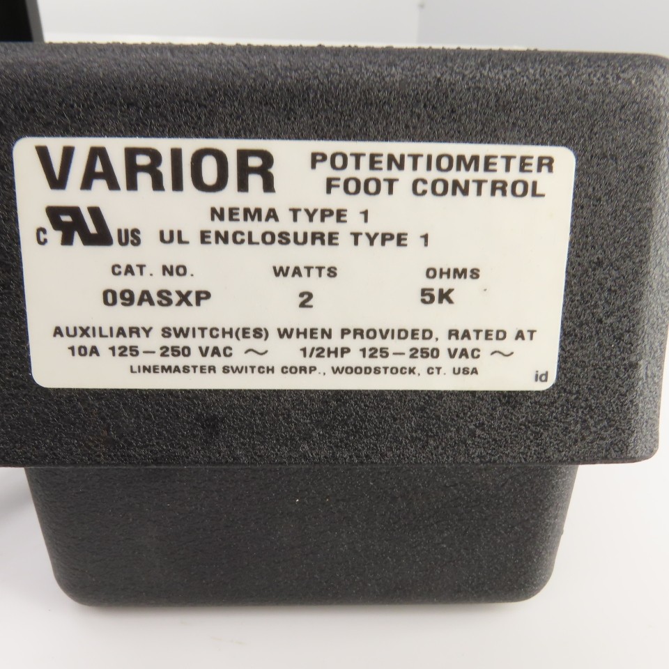 Foot Pedal Operated Variable Speed Rotary Positioner 250RPM 110V 1PH 1/8HP 0.91A
