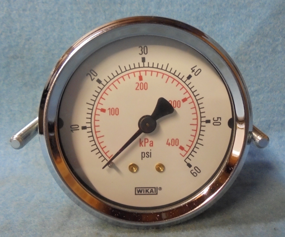 WIKA PRESSURE GAUGE, 111.12 2.5″ 0-60 PSI, 0-400 KPA, 1/4″ NPT