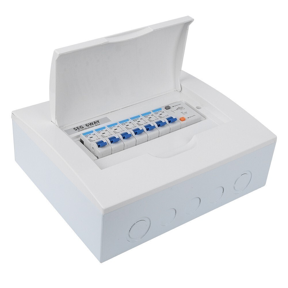 Circuit Breaker Small 6Way Leakage Protection 63A 30mA RCD+4MCB
