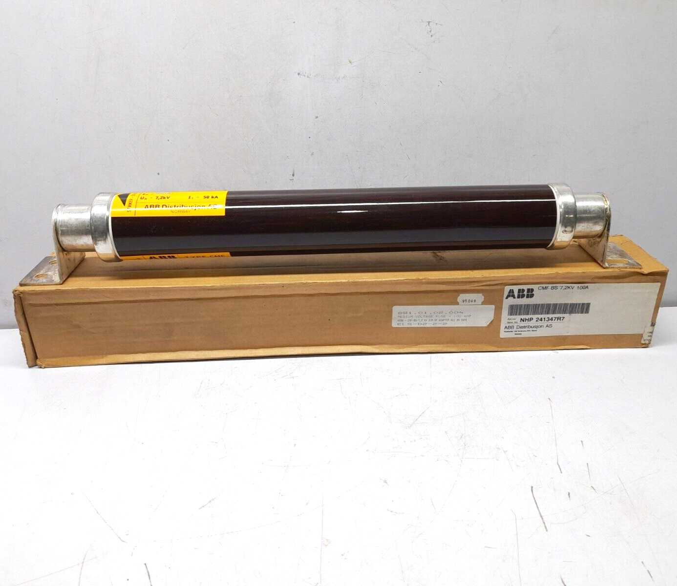 ABB CMF-BS Medium Voltage Fuse NHP 241347R7 100A 7.2kV Type CMF