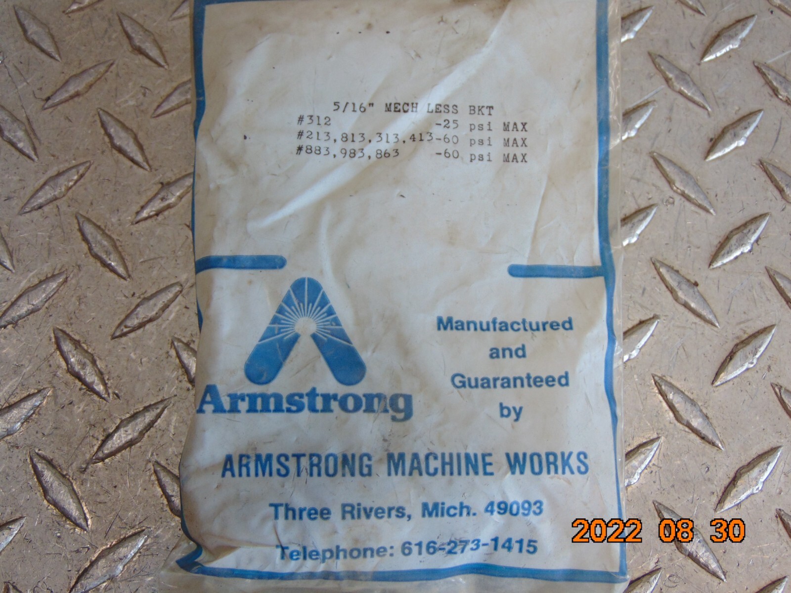 ARMSTRONG 5/16″ MECH LESS BKT KIT – FREE SHIPPING