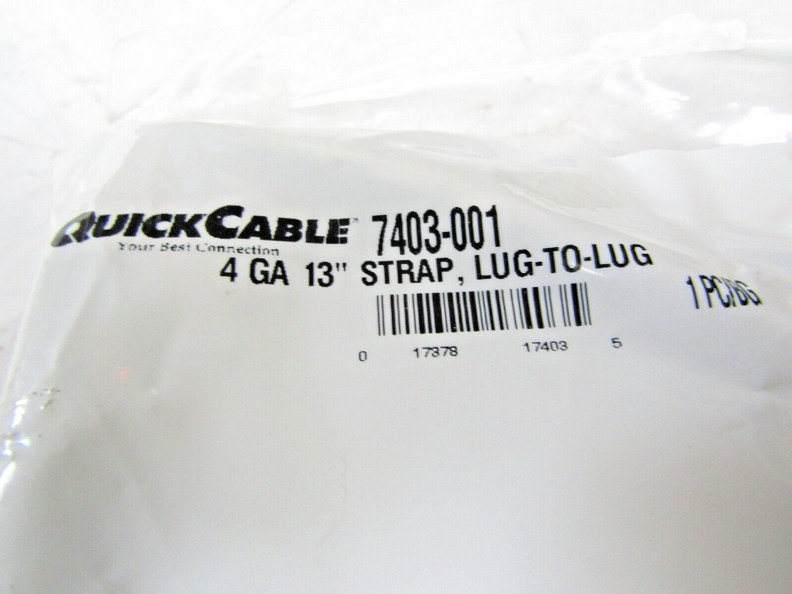 ✌️NEW QUICK CABLE 4 GAGE BRAIDED GROUND STRAP 7403-001 LUG-TO -LUG 13” LONG