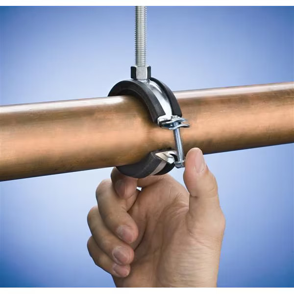 Nvent Caddy EZ-Riser Superfix Cushioned Pipe Clamp, 2 1/2 In, Thread Size (In.):