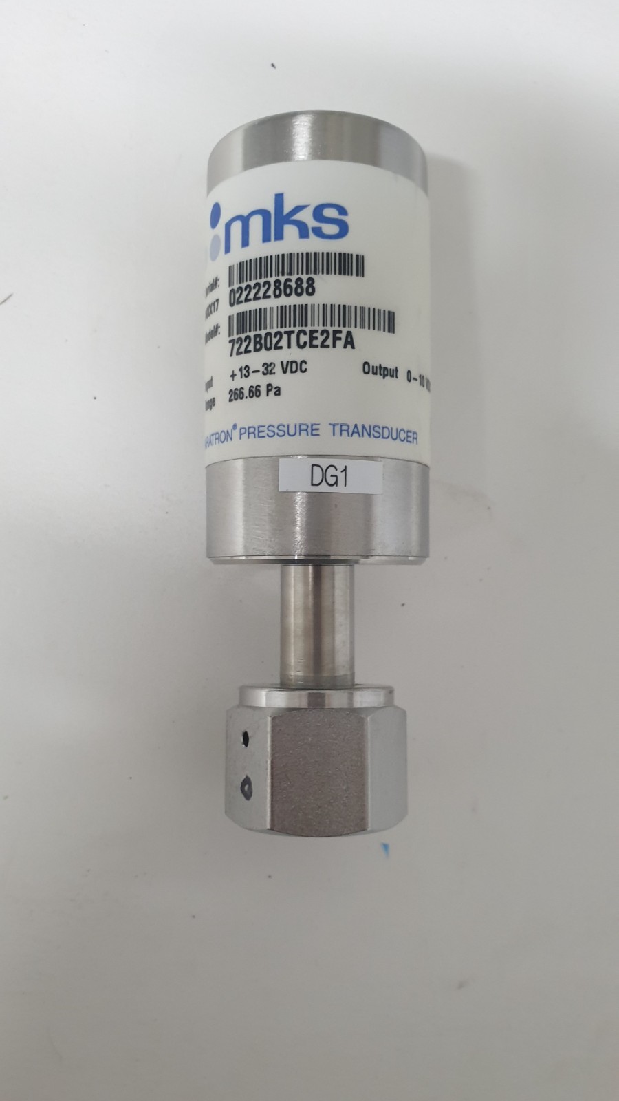 MKS Baratron Pressure Transducer 722B02TCE2FA – 266.66 Pa Range – 13–32 VDC