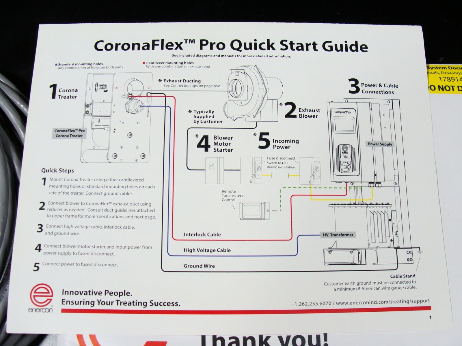 New Enercon CoronaFlex Corona Plasma Surface Treatment System + Compak Pro 1.5kW