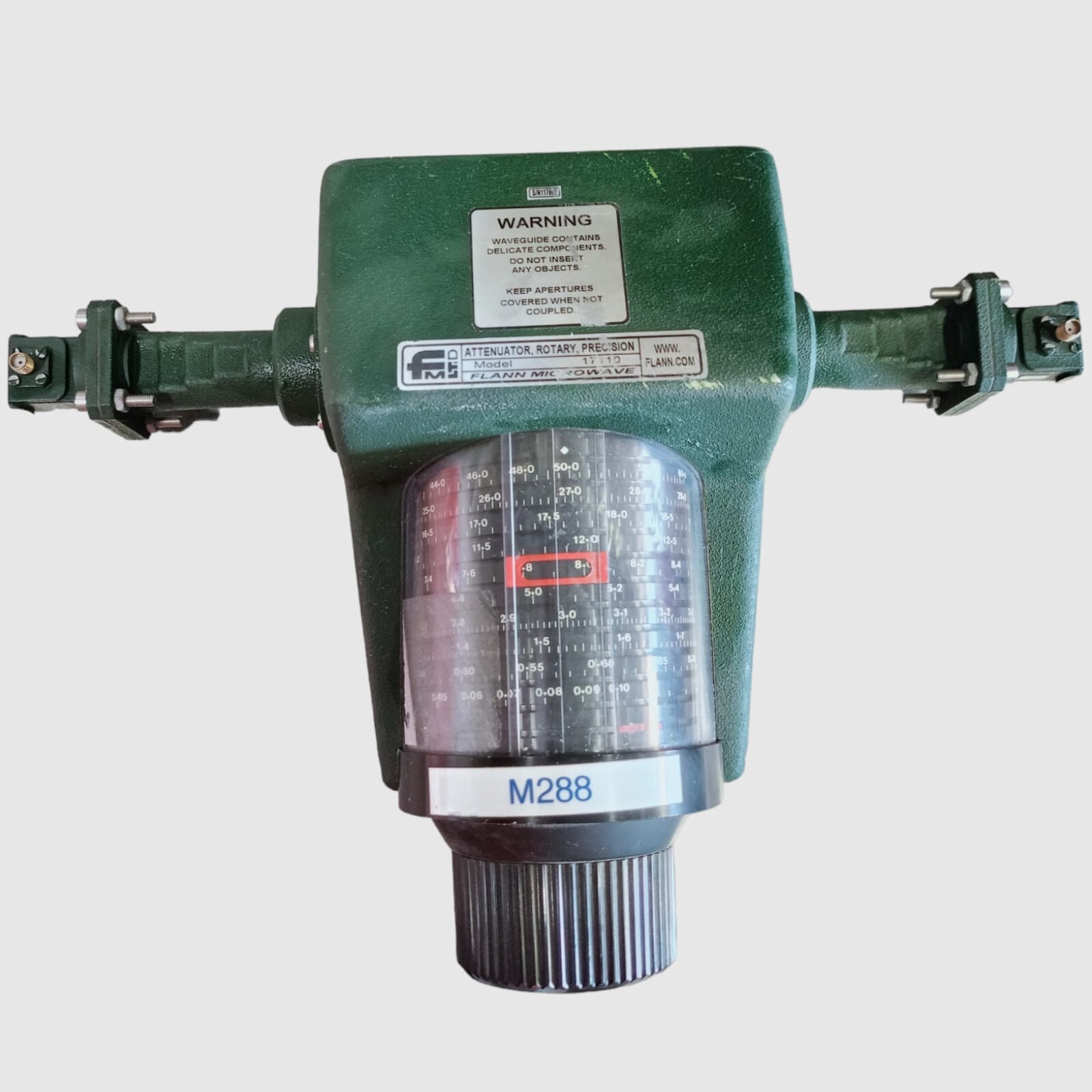 Flann Microwave Precision Rotary Vane Attenuators 17110 9.84~15GHz WR75 R120 WG