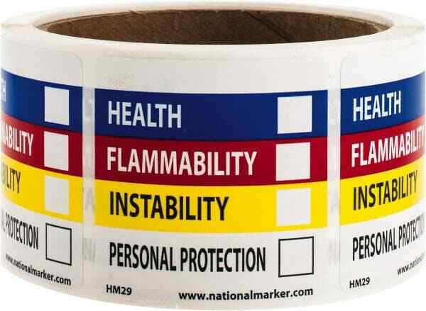 1 Roll of 250 NMC HM29 Pressure Sensitive Hazardous Material Labels: 2″ Square