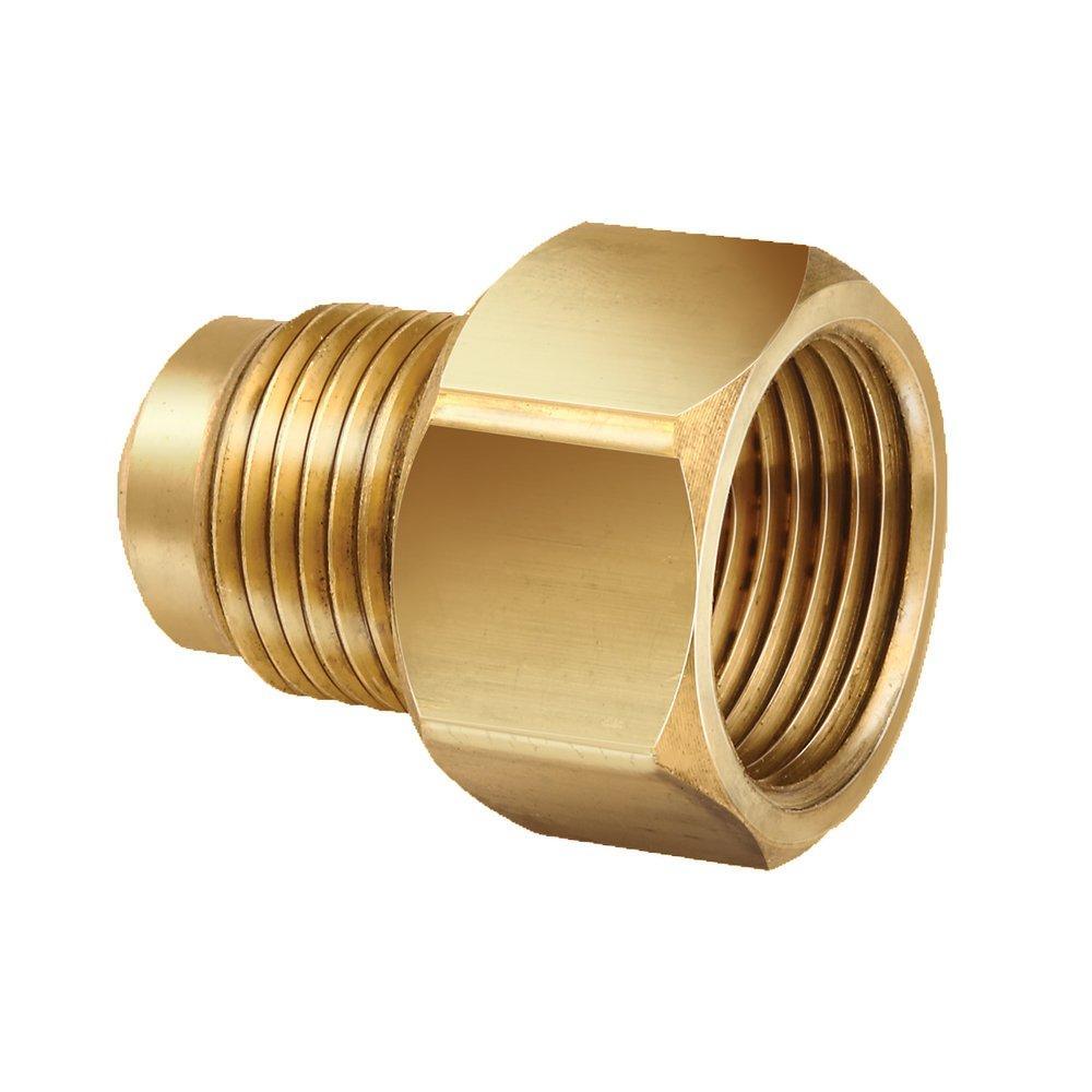 JB Industries UR3-68 3/8 x 1/2 in. Female Flare x Male Flare Brass Reducing Adap