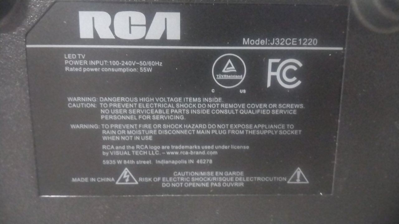 RCA J32BE1222 32 In Screen Size 1080p Resolution Commercial LED HDTV