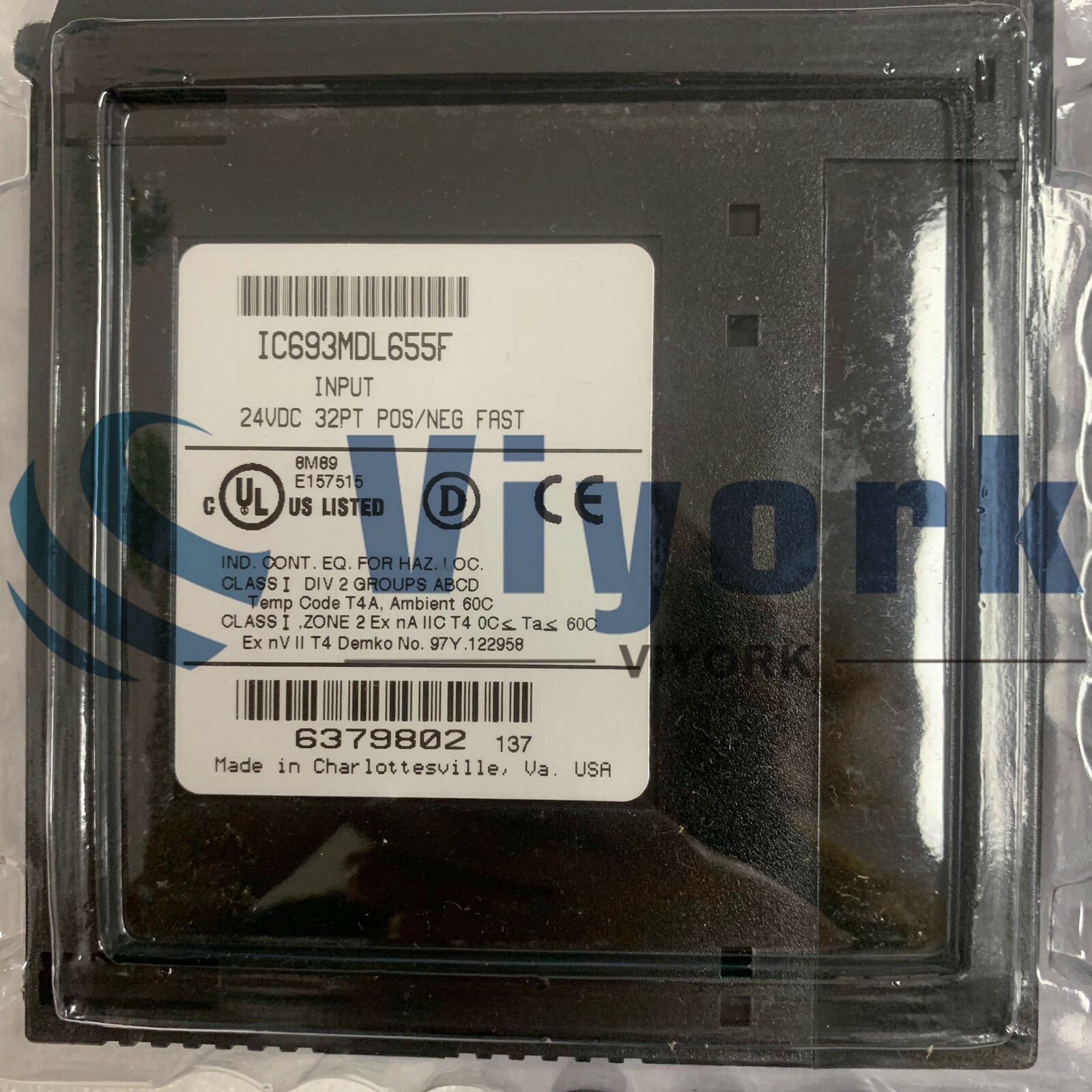 GE IC693MDL655 INPUT MODULE 32POINT LOGIC SERIES 90-30 POSITIVE/NEGATIVE 7A NEW