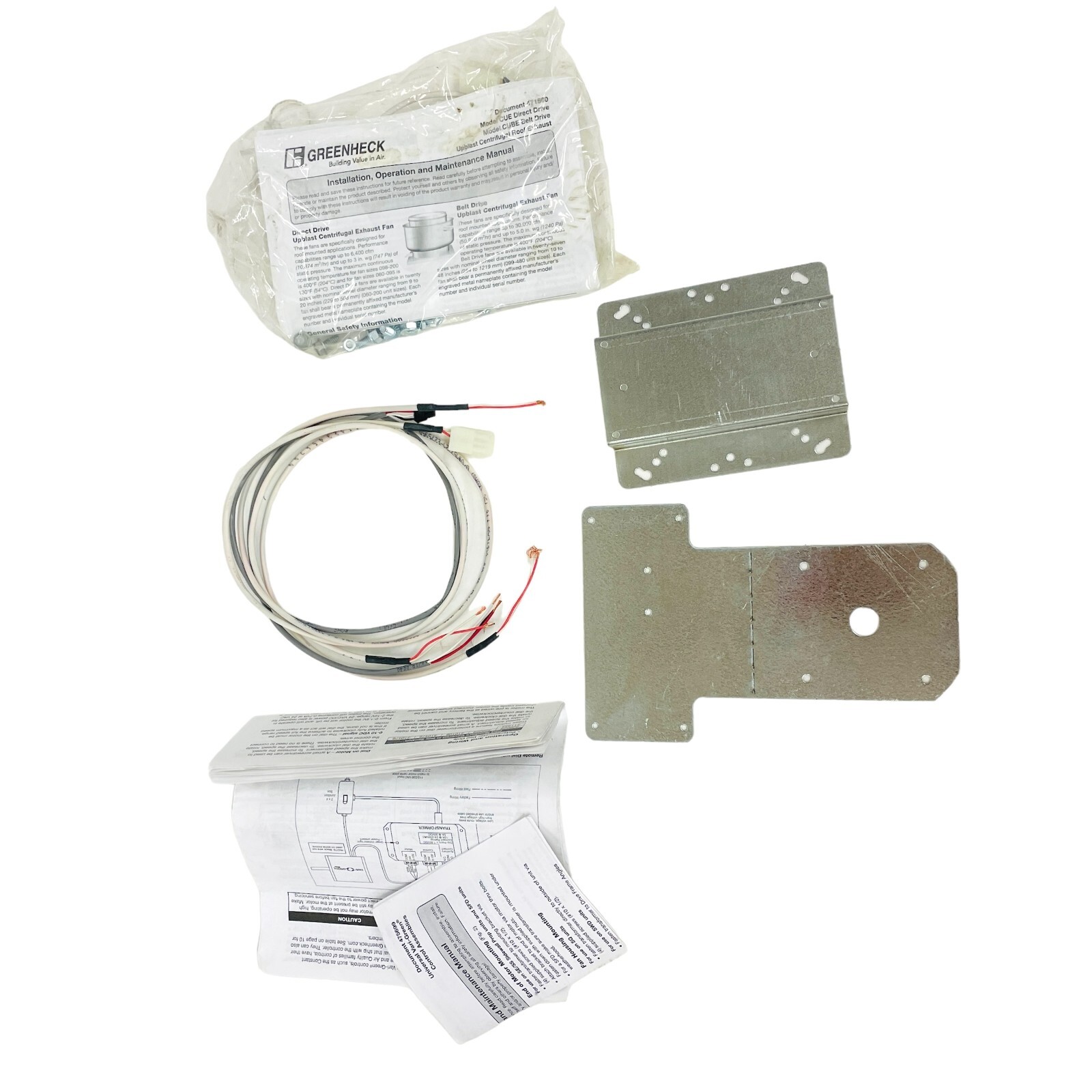 2 Box Greenheck Mounting Brackets, Cables and More