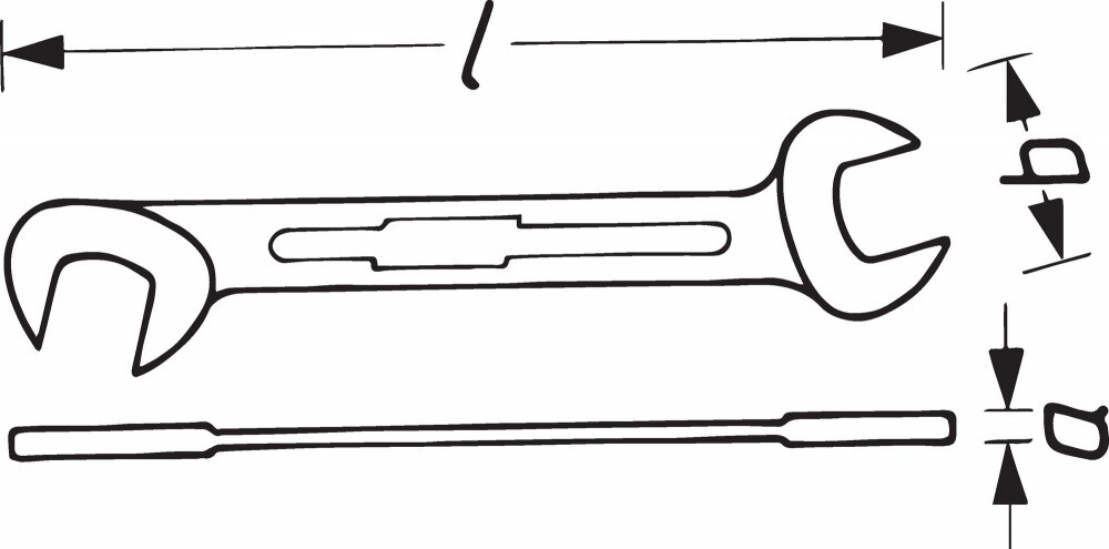 Hazet Double Open End Wrench – External Hex Profile – 14 440-14