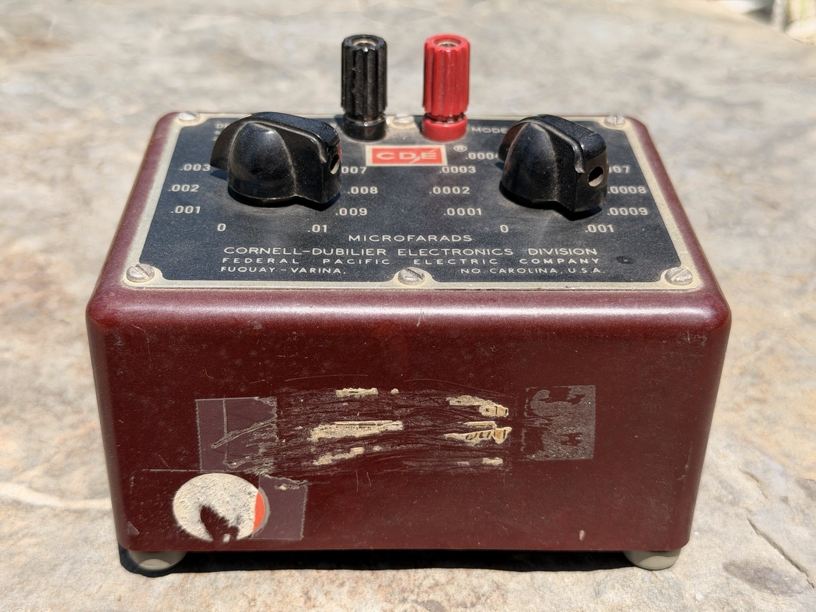 Cornell Dubilier CDE CDA-2 Decade Capacitor Box Tested Working Vintage Lab