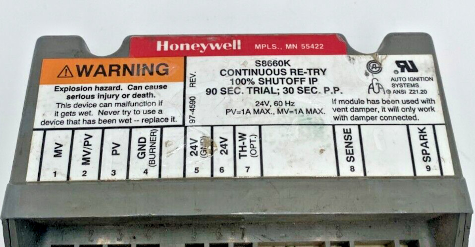 Honeywell S8660K1006 Ignition Control S8660K