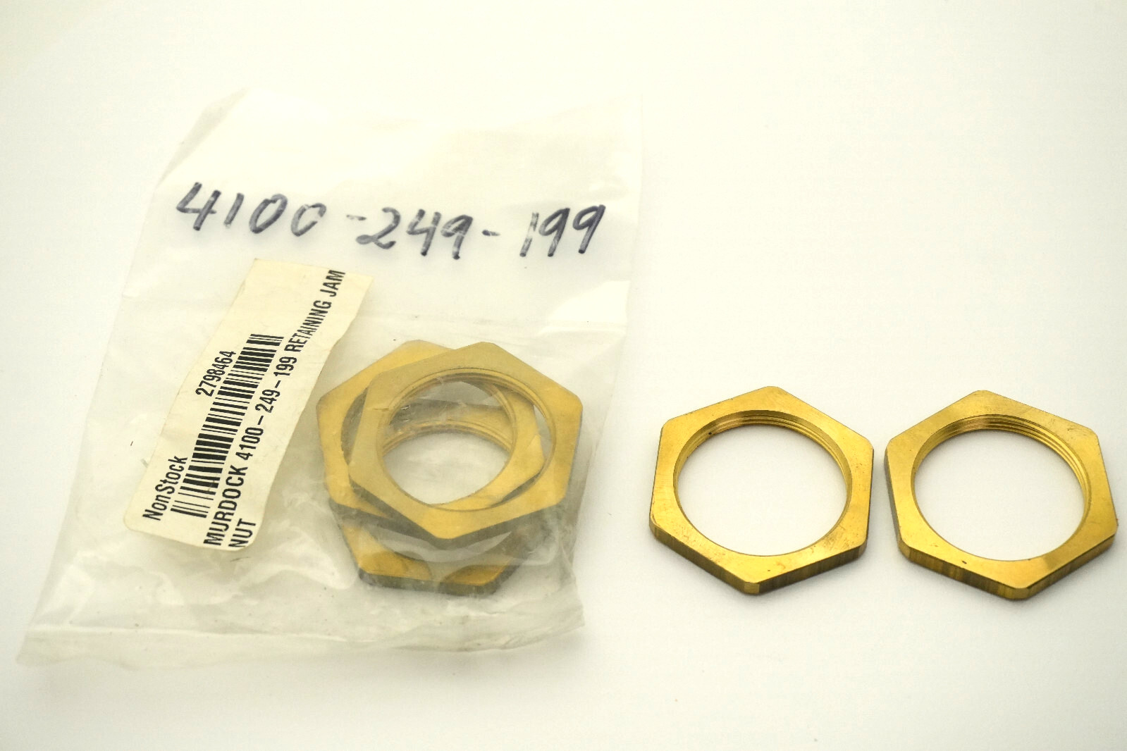Lot of 5 – Murdock Brass Retaining Jam Nut 4100-249-199