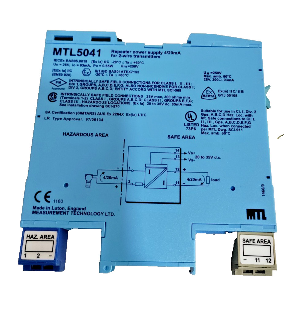 *New* MEASUREMENT TECHNOLOGY MTL5041 REPEATER POWER SUPPLY MTL 5041
