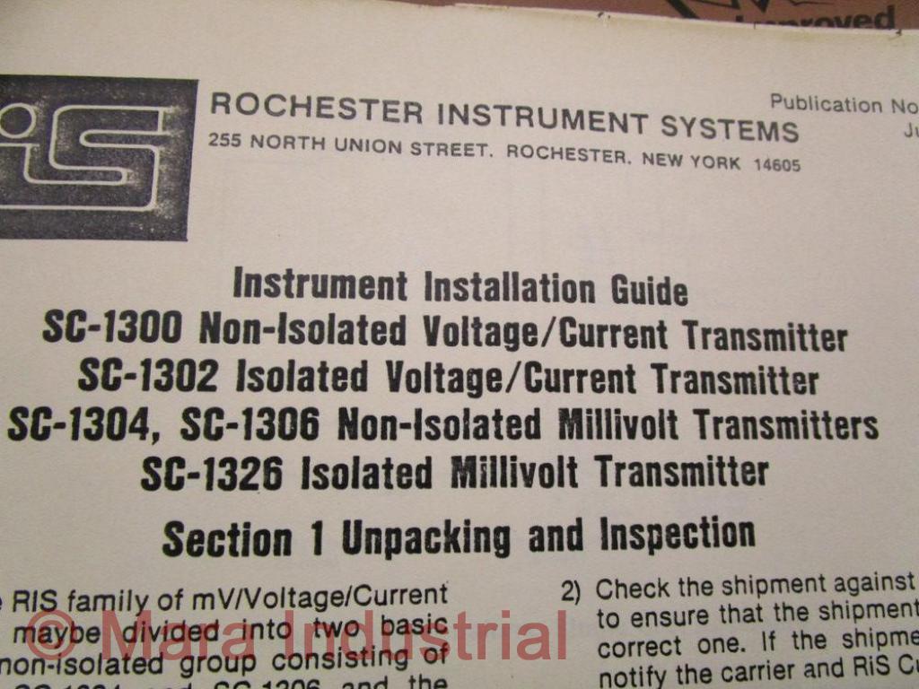 RiS 1035-114 Instruction Manual For SC-1302