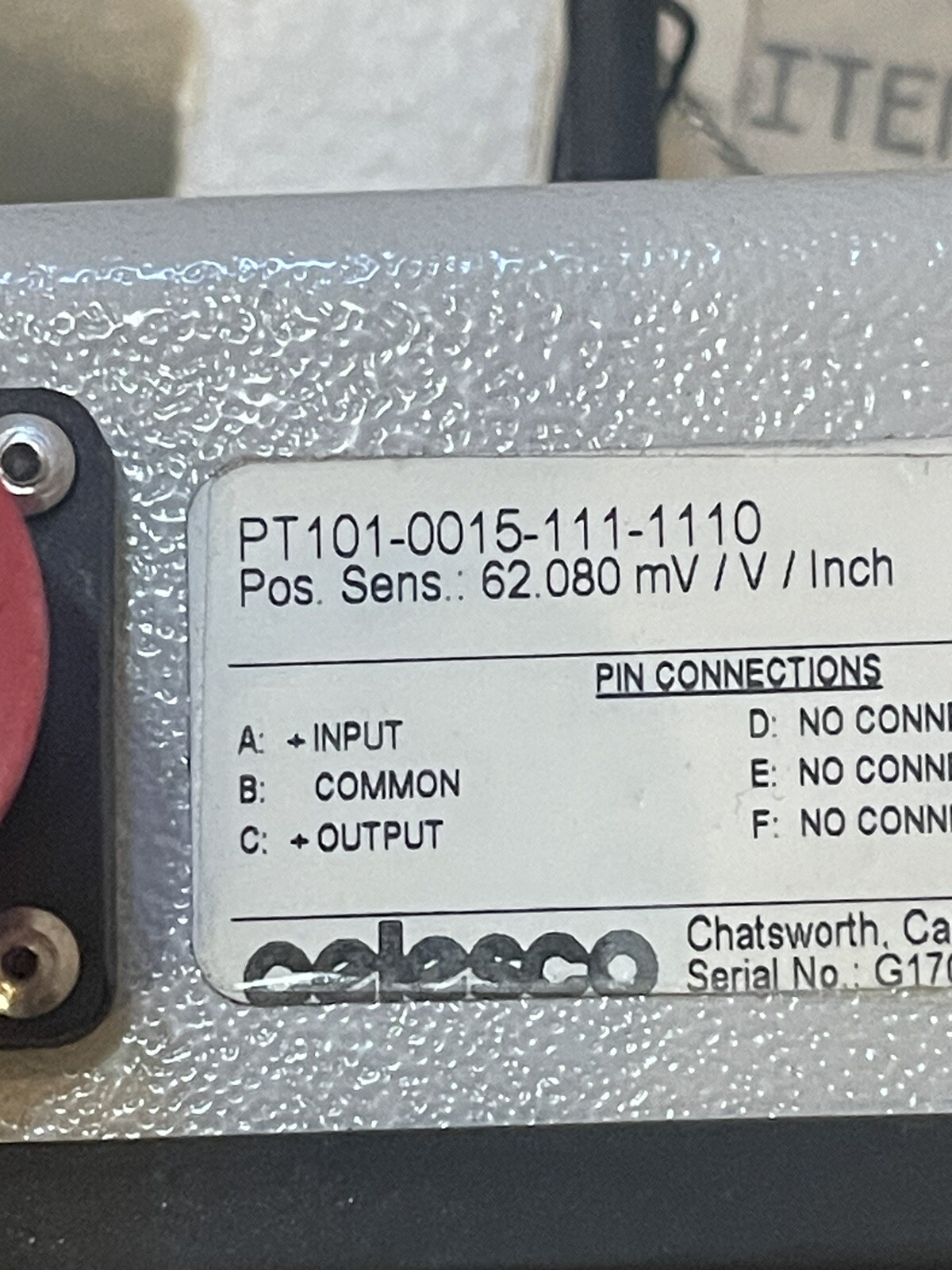 Celesco Transducer PT101-0015-111-1110