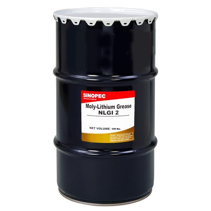 SINOPEC MOLY EXTREME PRESSURE LITHIUM GREASE #2 – 120LB. (16 GALLON) KEG