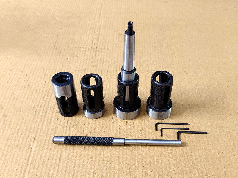Lathe Tailstock Die Holder Box Set Of 4 Floating Type MT2 SHANK Holds Metric Die
