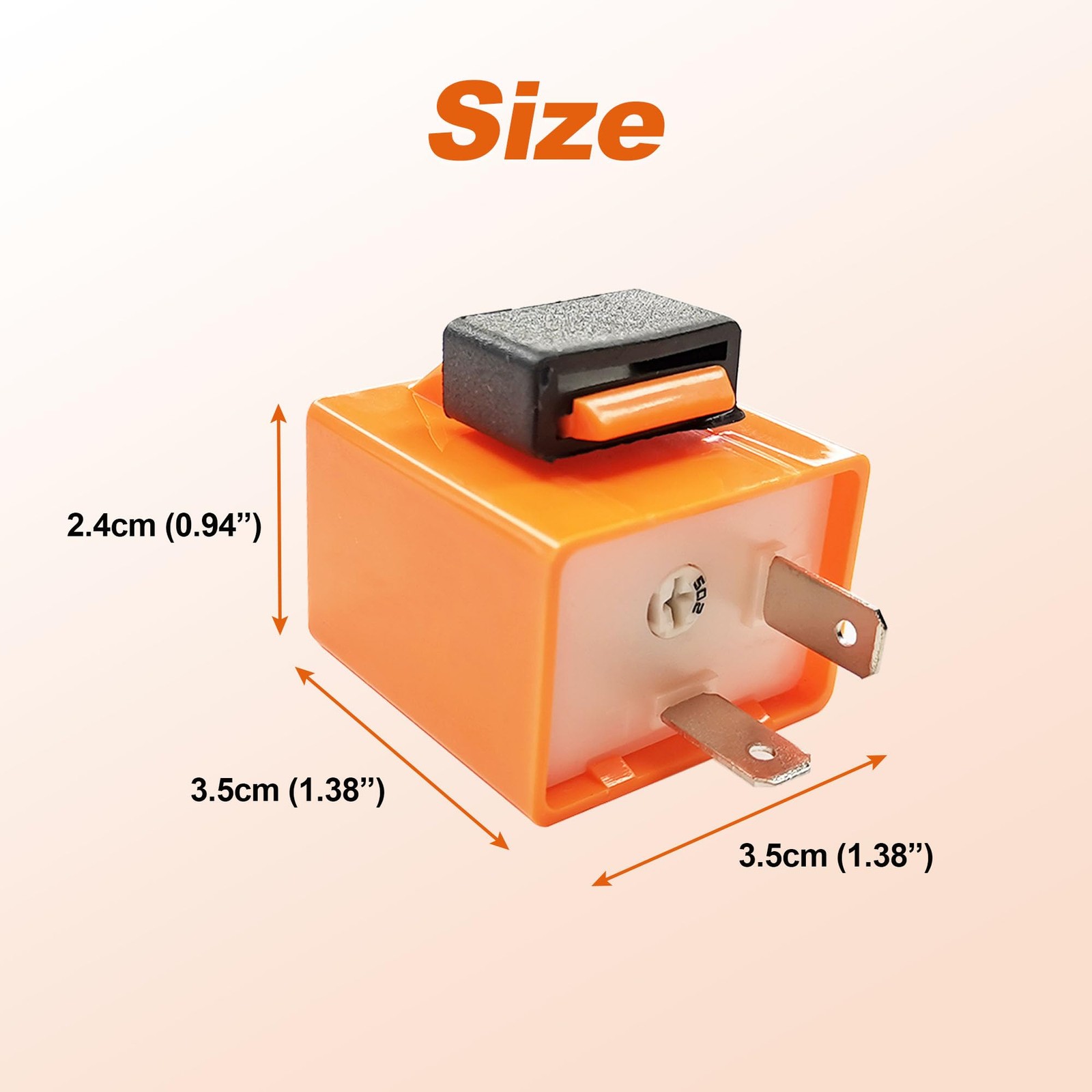 2Pcs 2Pin 12V Speed Adjustable LED Electronic Flasher Relay Fix Motorcycle Tu…