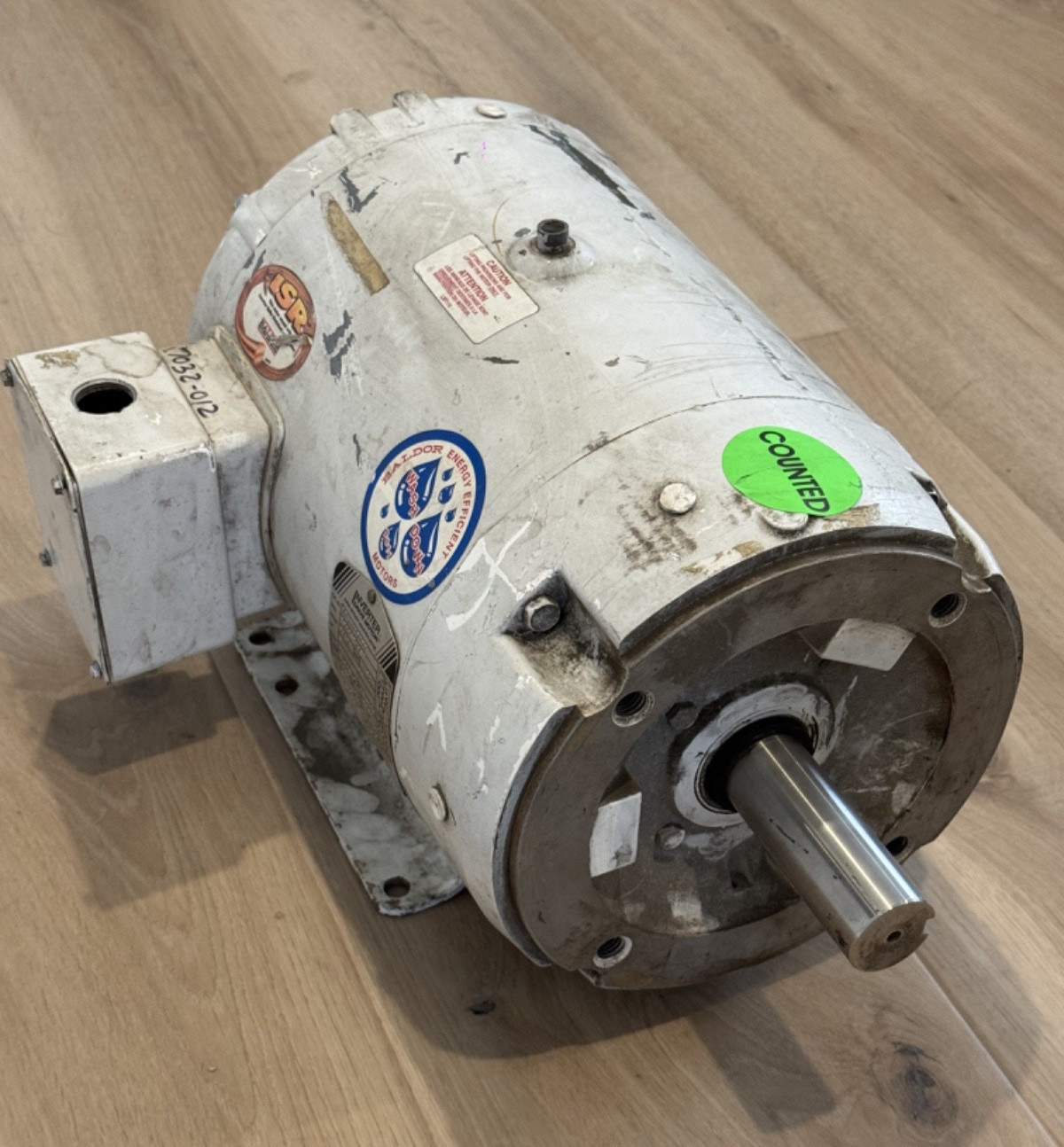 BALDOR INVERTER DRIVE MOTOR 37G263Y153 5HP 230/460V 6.4/3.2A 1760PM 3PH