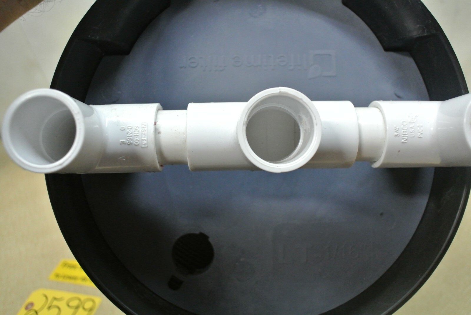 Lifetime Filter Black LT-1/16″ 22-1/2″ H x 9-1/4″ D 1″ PVC inlets Plumbing
