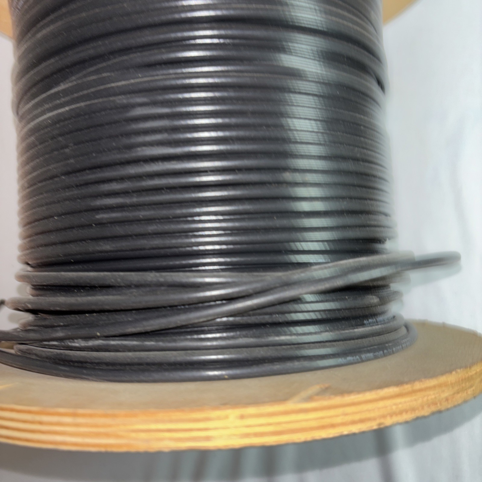 ALPHA WIRE Wiring Material Black 9058 Coax RG 58 Cable Partial Spool 20 AWG