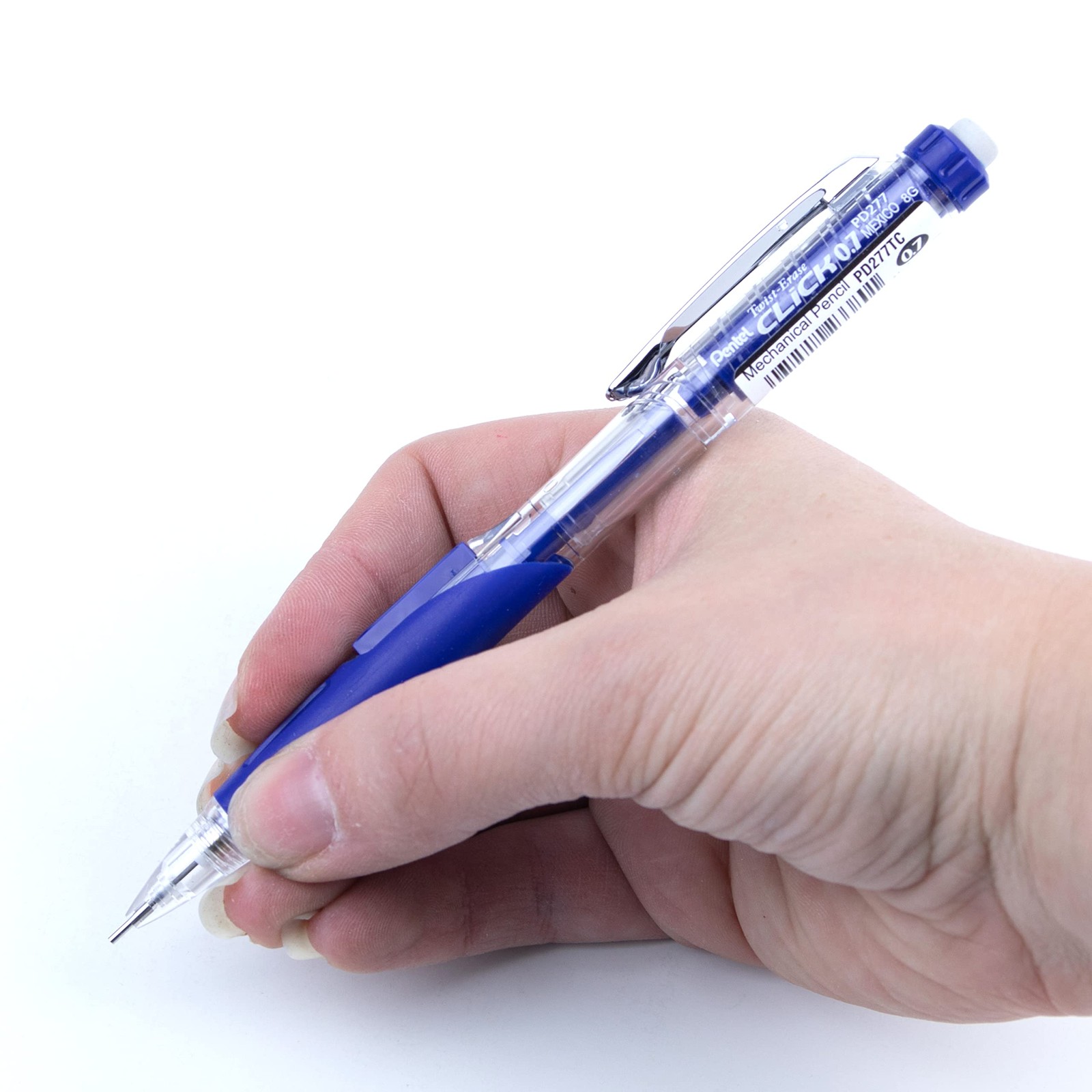 Pentel Twist-Erase Click Mechanical Pencil 0.7mm Assorted Colors 12-Pack