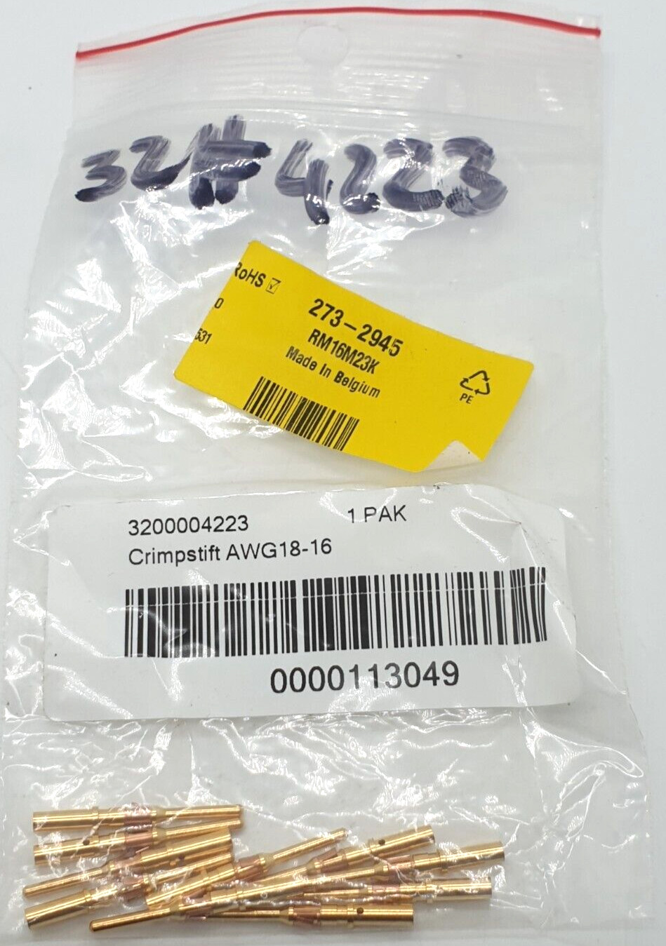 3 x crimp pin AWG18-16 (3 x 10)