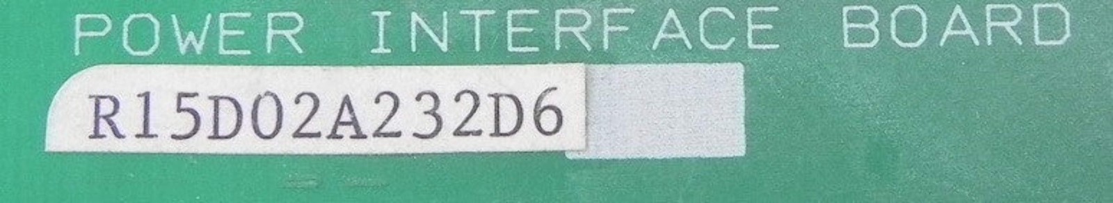 Siemens Power Interface Board Used R15D02A232D6
