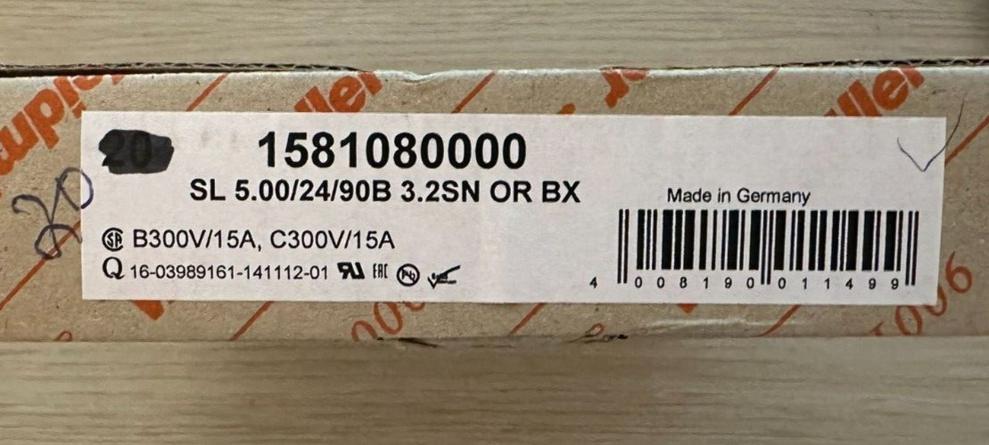 Lot of 20 WEIDMÜLLER 1581080000 TERM BLOCK HDR 24POS 90DEG 5MM